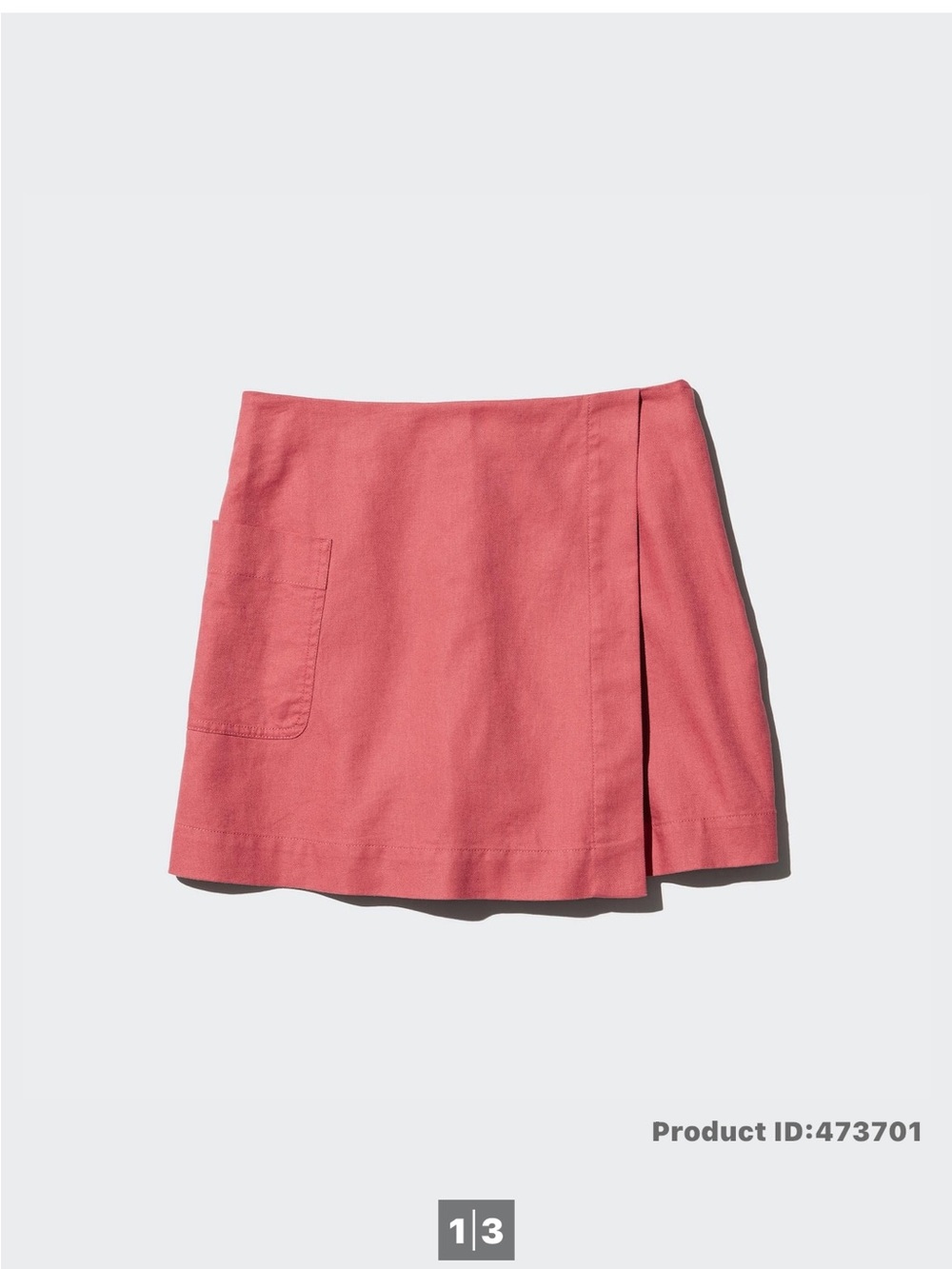 Uniqlo Coral Pink Mini Skort with Side Pocket